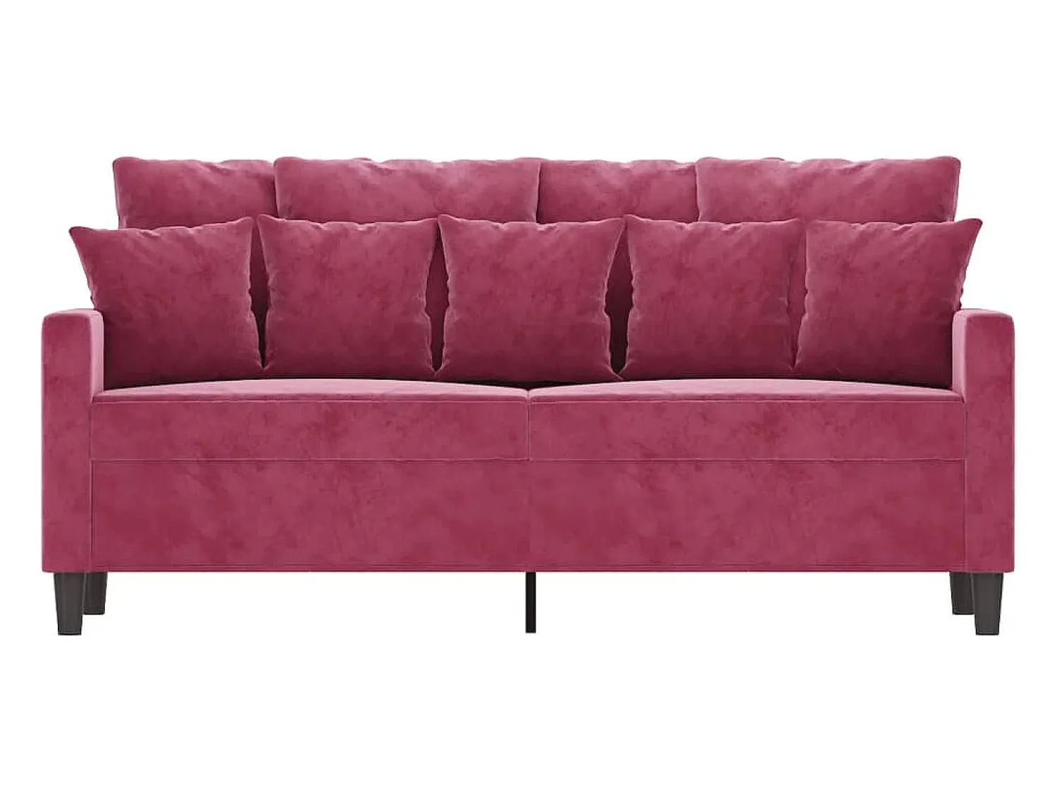 Sofá de 2 lugares veludo 140 cm tinto PT298025^ Sofá