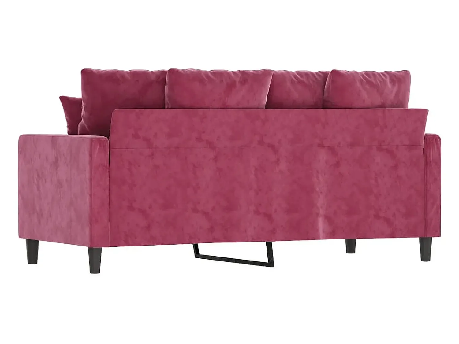 Sofá de 2 lugares veludo 140 cm tinto PT298025^ Sofá