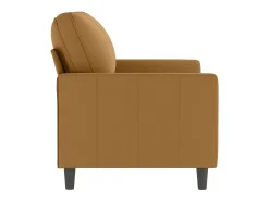 New vidaxl Sofá de 2 lugares veludo 120 cm Castanho