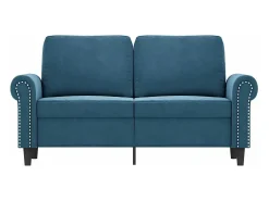 Sofá| Sofá de 2 lugares veludo 120 cm PT524204 Azul