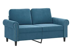 Sofá| Sofá de 2 lugares veludo 120 cm PT524204 Azul