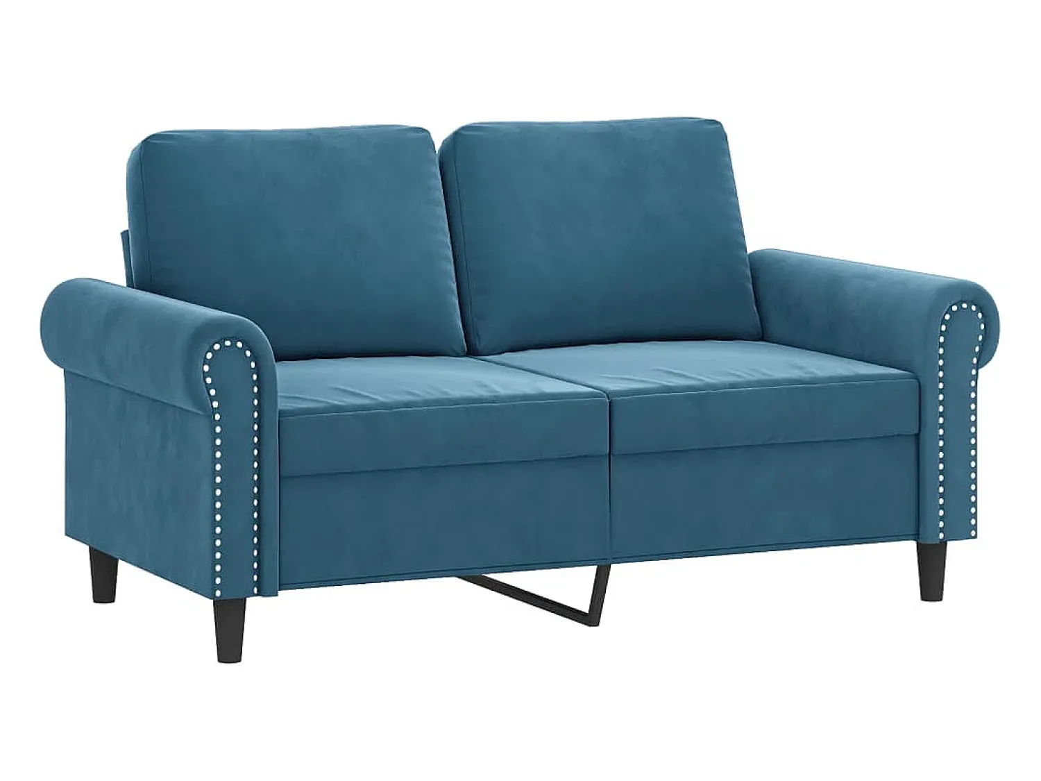 Sofá| Sofá de 2 lugares veludo 120 cm PT524204 Azul