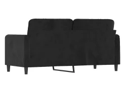 Best Sofá de 2 lugares veludo 140 cm PT133315 Preto