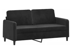 Best Sofá de 2 lugares veludo 140 cm PT133315 Preto