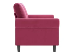 Sofá* Sofá de 2 lugares veludo 140 cm tinto PT629945 Vermelho
