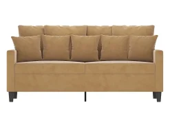 Hot Sofá de 2 lugares veludo 140 cm PT347112 Castanho