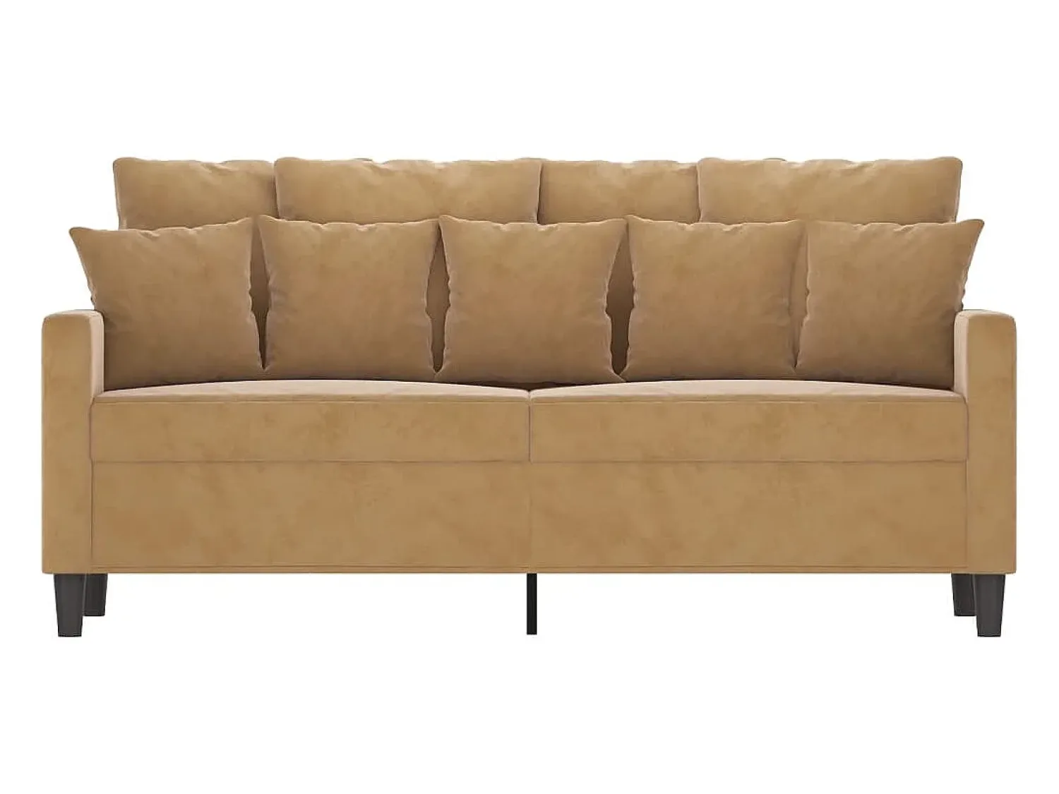Hot Sofá de 2 lugares veludo 140 cm PT347112 Castanho