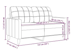 Sofá*vidaxl Sofá de 2 lugares veludo 120 cm Rosa