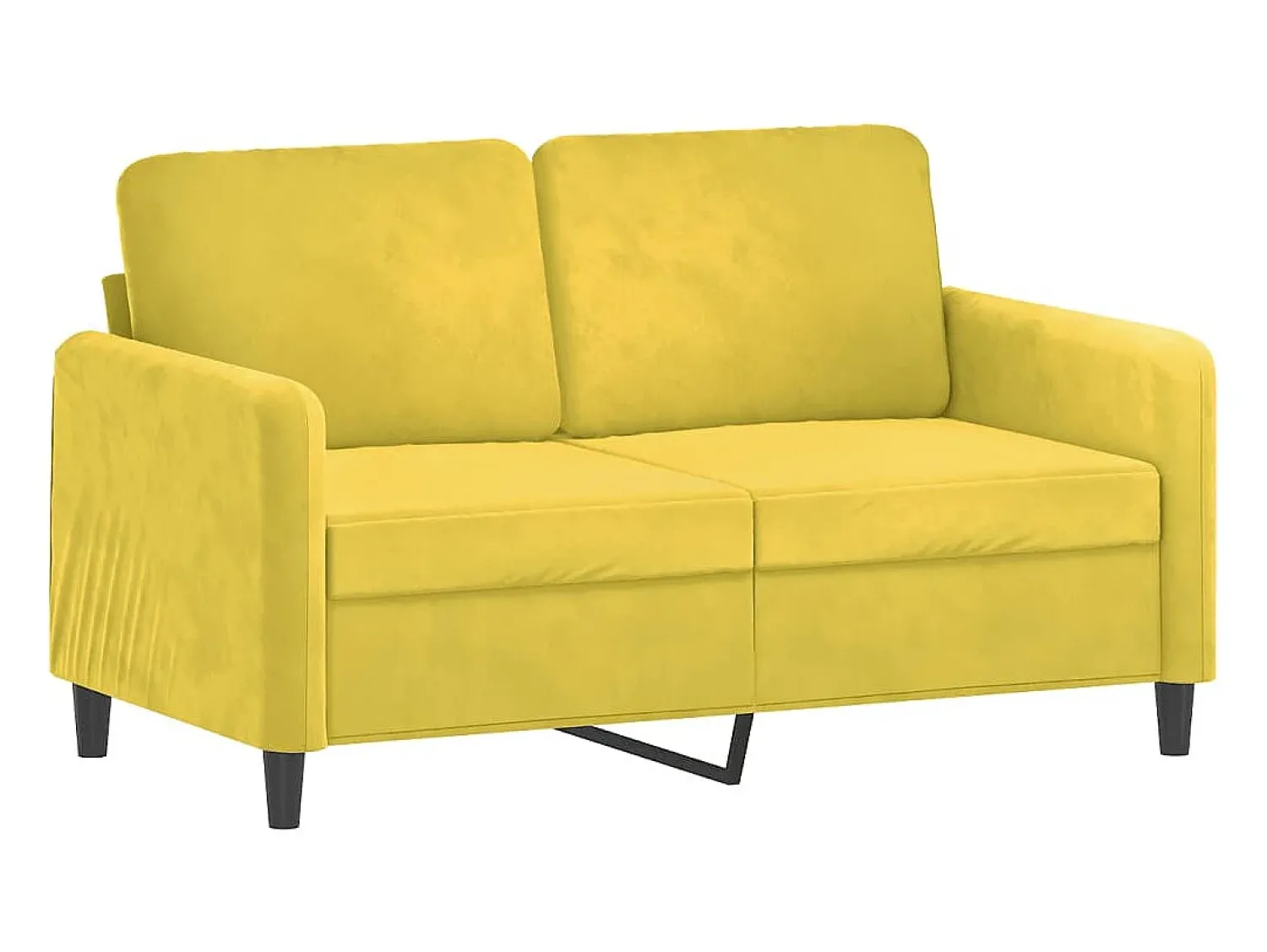 Sofá de 2 lugares veludo 120 cm PT447449^ Sofá