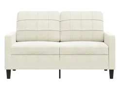 Sofá* Sofá de 2 lugares veludo 120 cm cor PT508565 Creme