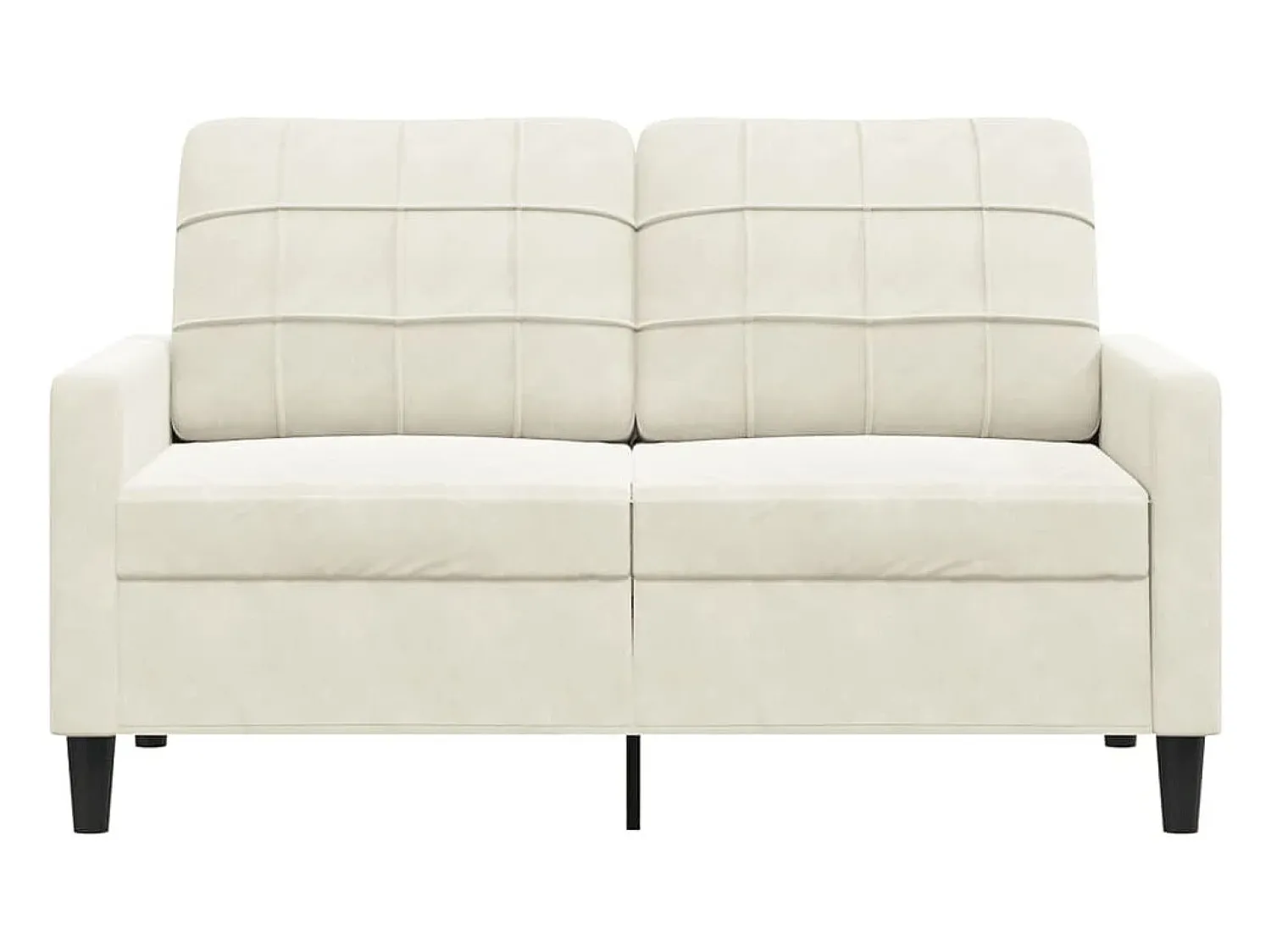 Sofá* Sofá de 2 lugares veludo 120 cm cor PT508565 Creme