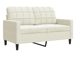 Sofá* Sofá de 2 lugares veludo 120 cm cor PT508565 Creme