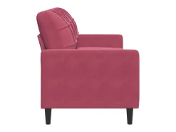 Sofá* Sofá de 3 lugares veludo 180 cm tinto PT656605 Vermelho
