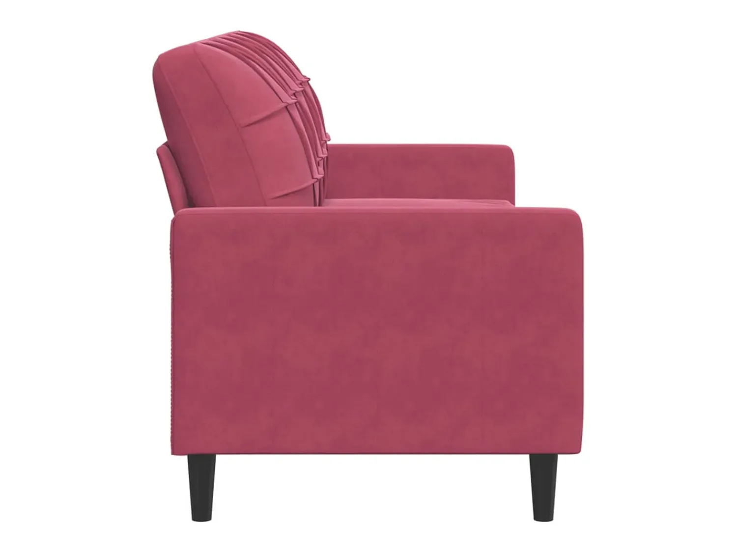 Sofá* Sofá de 3 lugares veludo 180 cm tinto PT656605 Vermelho