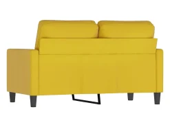 Sofá* Sofá de 2 lugares veludo 120 cm PT595980 Amarelo