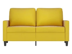 Sofá* Sofá de 2 lugares veludo 120 cm PT595980 Amarelo