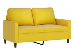 Sofá* Sofá de 2 lugares veludo 120 cm PT595980 Amarelo