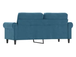 Clearance Sofá de 2 lugares veludo 140 cm PT471662 Azul