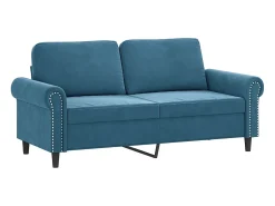 Clearance Sofá de 2 lugares veludo 140 cm PT471662 Azul