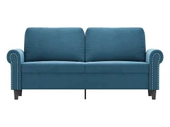 Clearance Sofá de 2 lugares veludo 140 cm PT471662 Azul