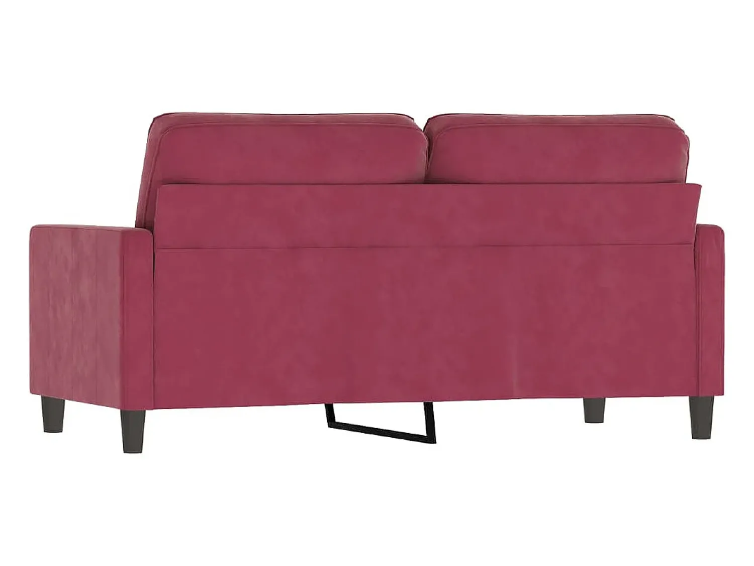 Outlet Sofá de 2 lugares veludo 140 cm tinto PT202348 Vermelho