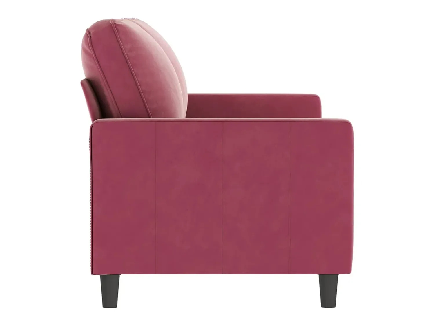 Outlet Sofá de 2 lugares veludo 140 cm tinto PT202348 Vermelho