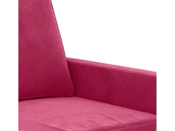 Sofá|vidaxl Sofá de 2 lugares veludo 120 cm tinto Vermelho