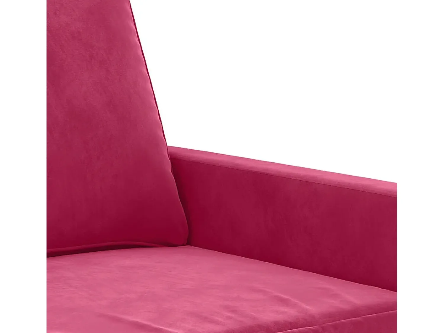 Sofá|vidaxl Sofá de 2 lugares veludo 120 cm tinto Vermelho