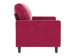 Sofá|vidaxl Sofá de 2 lugares veludo 120 cm tinto Vermelho