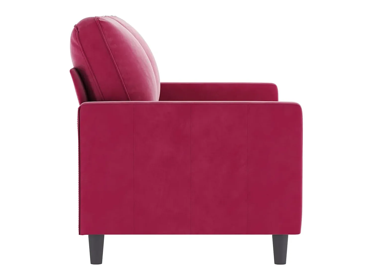 Sofá|vidaxl Sofá de 2 lugares veludo 120 cm tinto Vermelho
