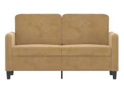 Sofá* Sofá de 2 lugares veludo 120 cm PT765056 Castanho