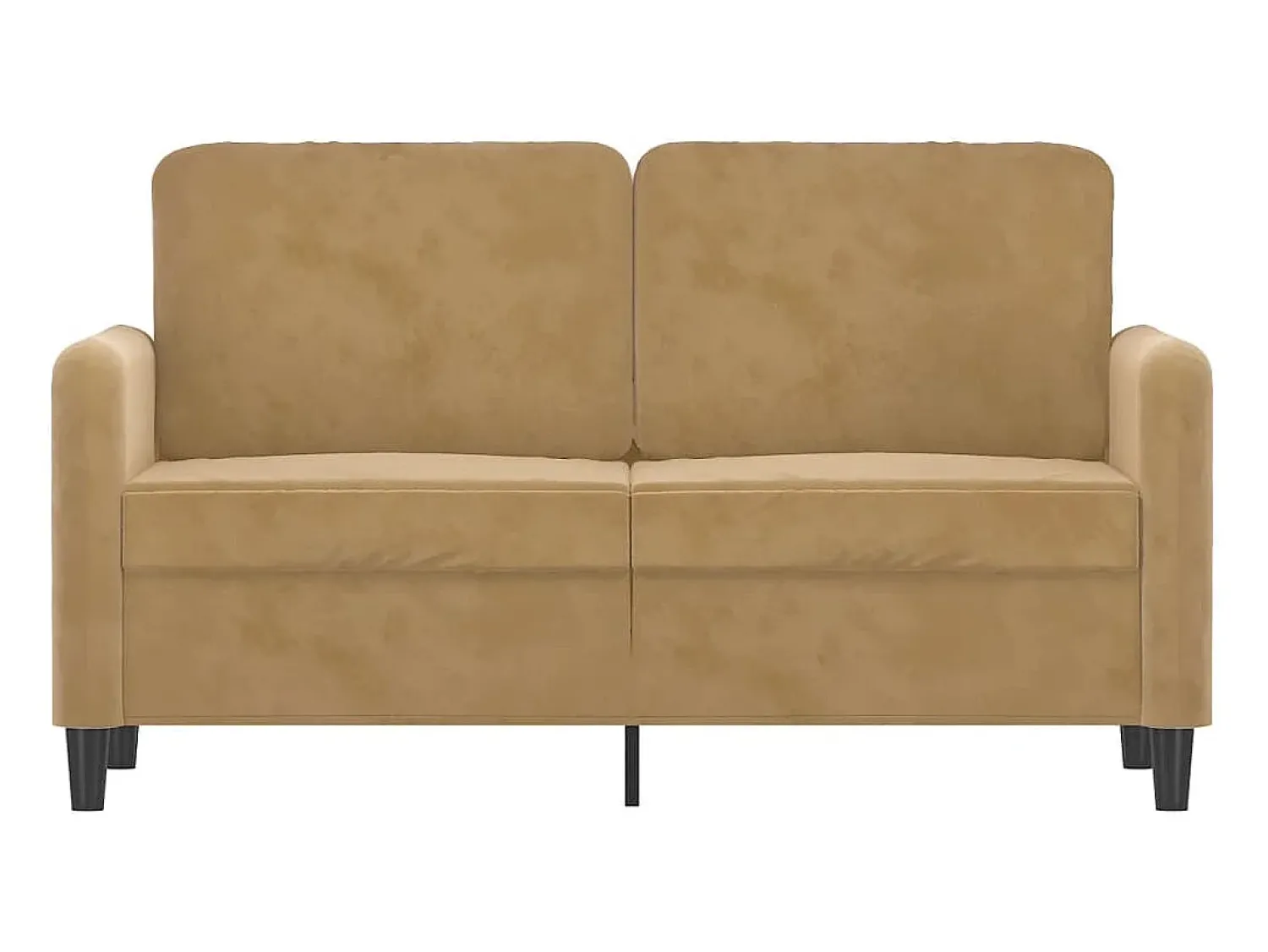 Sofá* Sofá de 2 lugares veludo 120 cm PT765056 Castanho