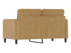 Sofá* Sofá de 2 lugares veludo 120 cm PT765056 Castanho