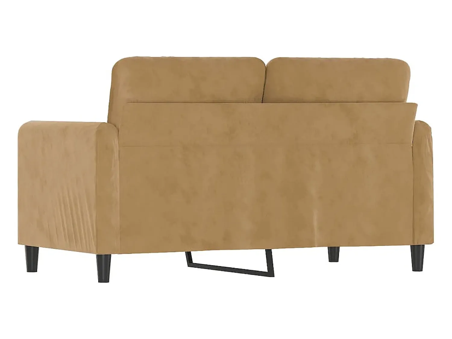Sofá* Sofá de 2 lugares veludo 120 cm PT765056 Castanho