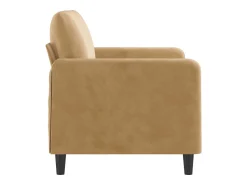 Sofá* Sofá de 2 lugares veludo 120 cm PT765056 Castanho