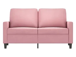 Sofá* Sofá de 2 lugares veludo 120 cm PT756538 Rosa