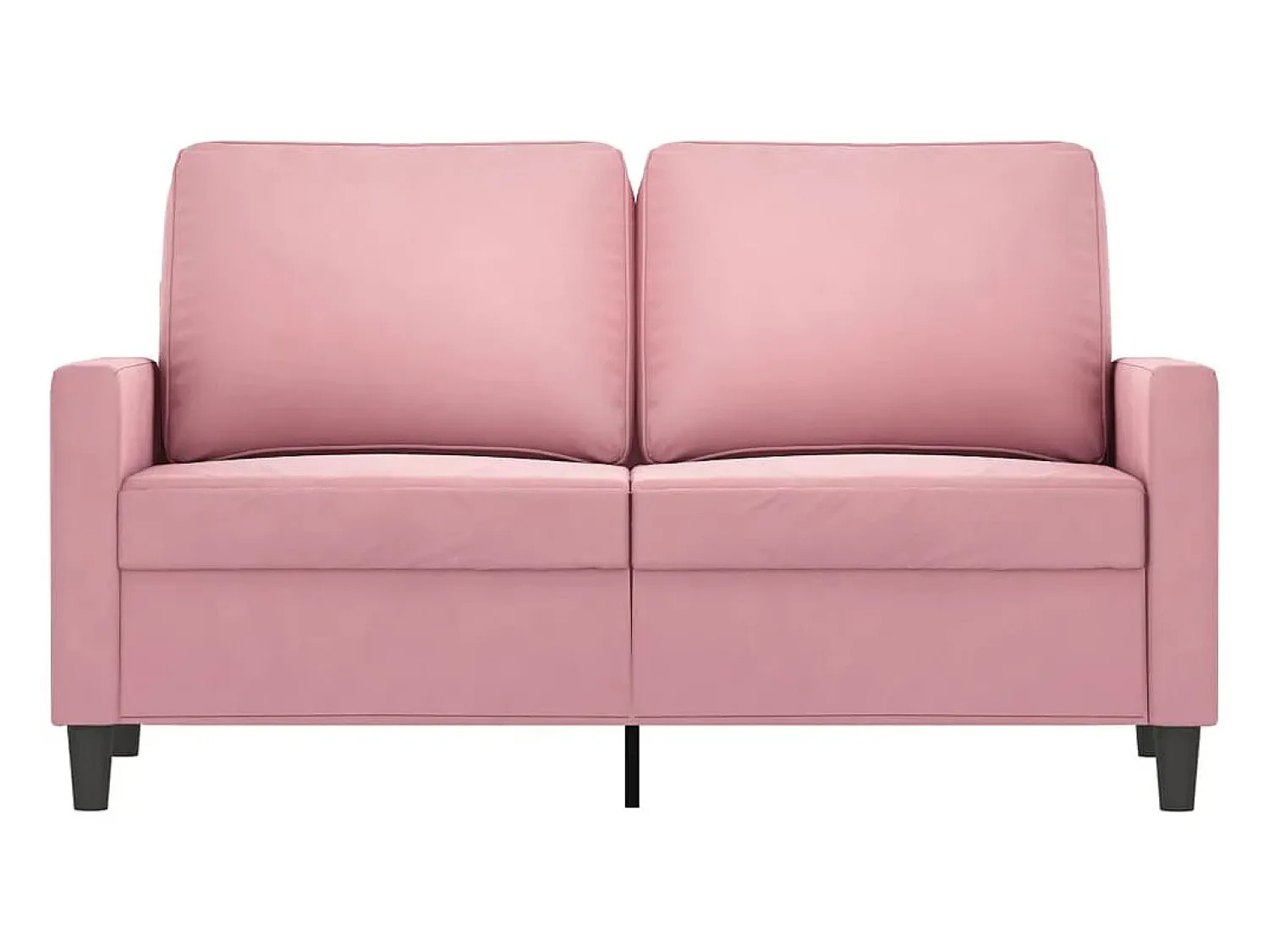 Sofá* Sofá de 2 lugares veludo 120 cm PT756538 Rosa