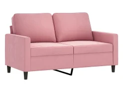 Sofá* Sofá de 2 lugares veludo 120 cm PT756538 Rosa