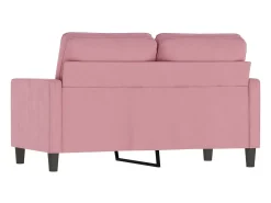 Sofá* Sofá de 2 lugares veludo 120 cm PT756538 Rosa