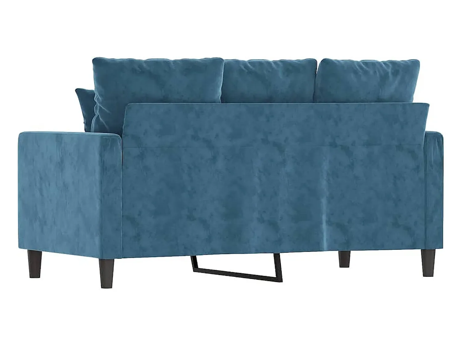 Discount vidaxl Sofá de 2 lugares veludo 120 cm Azul