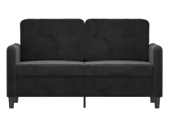 Sofá| Sofá de 2 lugares veludo 120 cm PT328763 Preto