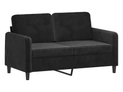 Sofá| Sofá de 2 lugares veludo 120 cm PT328763 Preto