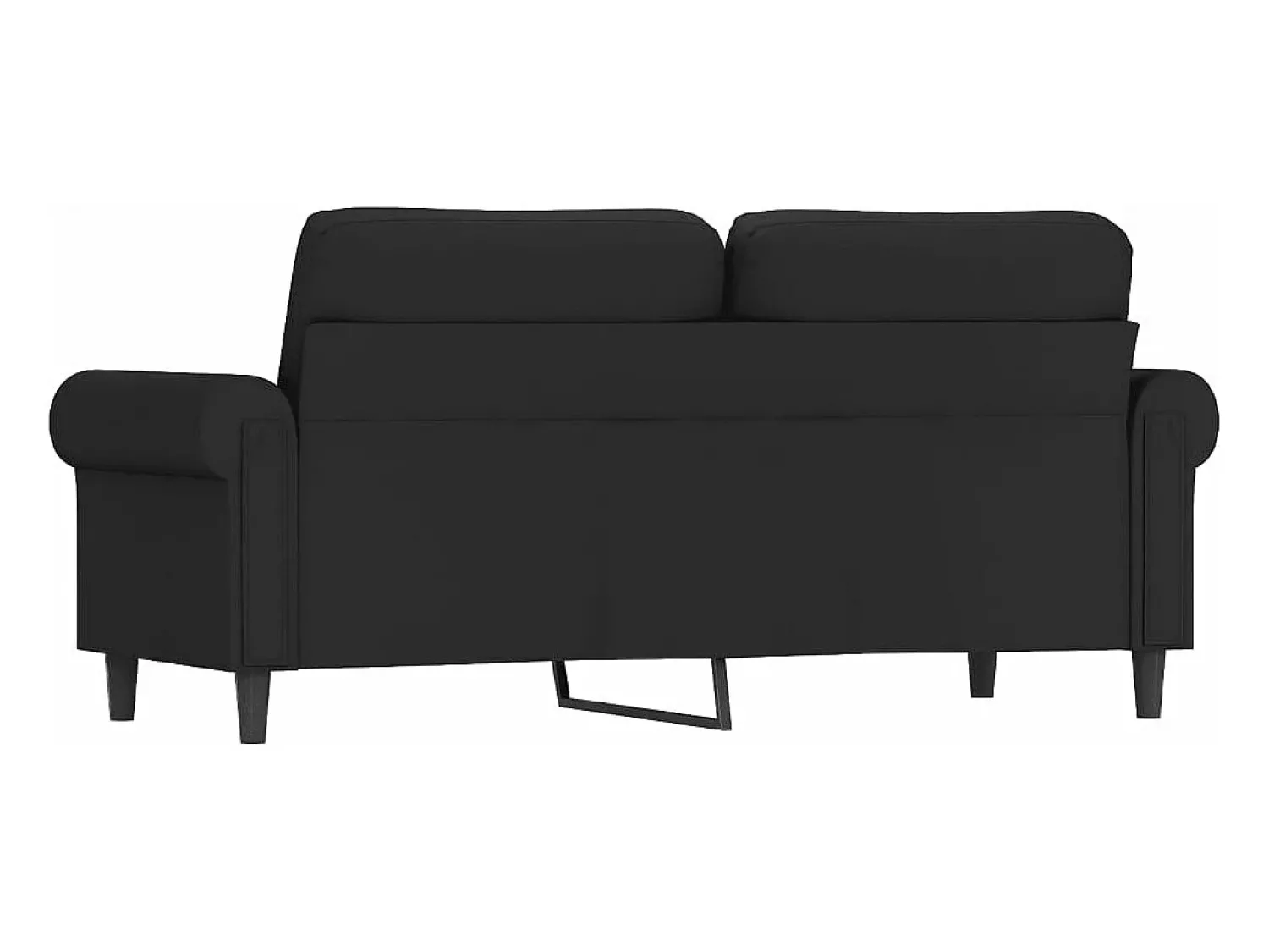 Sofá* Sofá de 2 lugares veludo 140 cm PT449319 Preto
