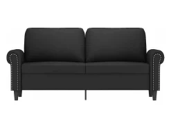 Sofá* Sofá de 2 lugares veludo 140 cm PT449319 Preto
