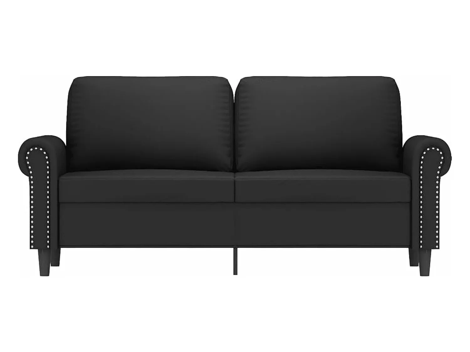 Sofá* Sofá de 2 lugares veludo 140 cm PT449319 Preto