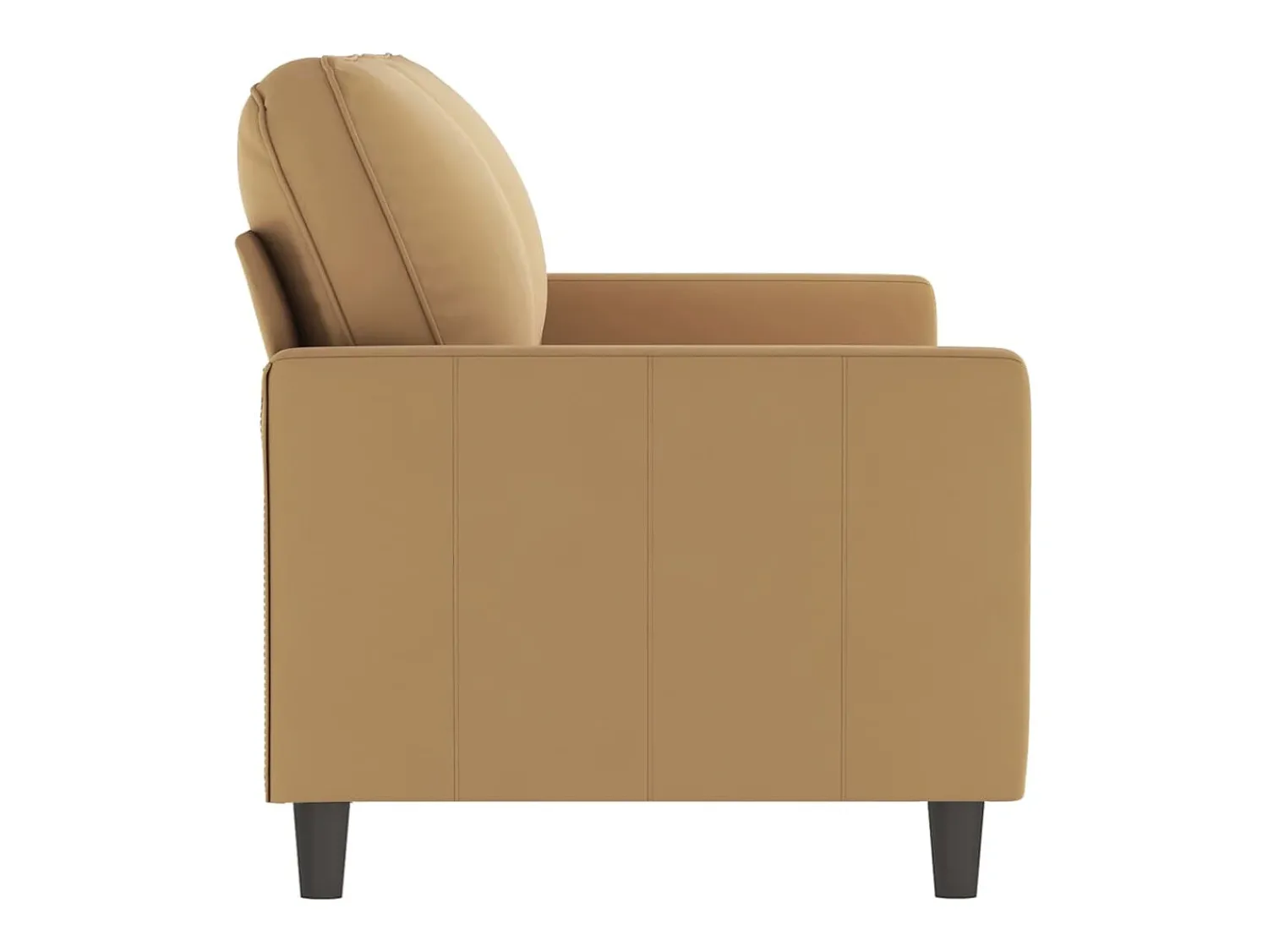 Sofá de 2 lugares veludo 140 cm PT153653 Castanho