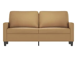 Sofá de 2 lugares veludo 140 cm PT153653 Castanho