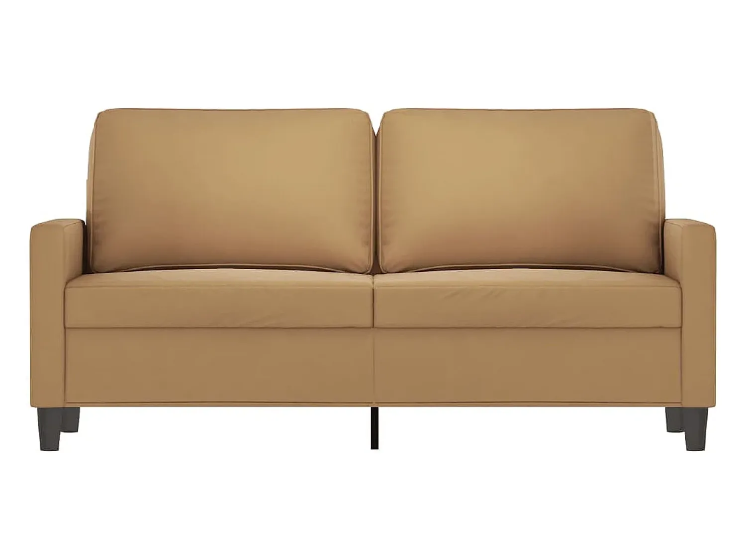 Sofá de 2 lugares veludo 140 cm PT153653 Castanho
