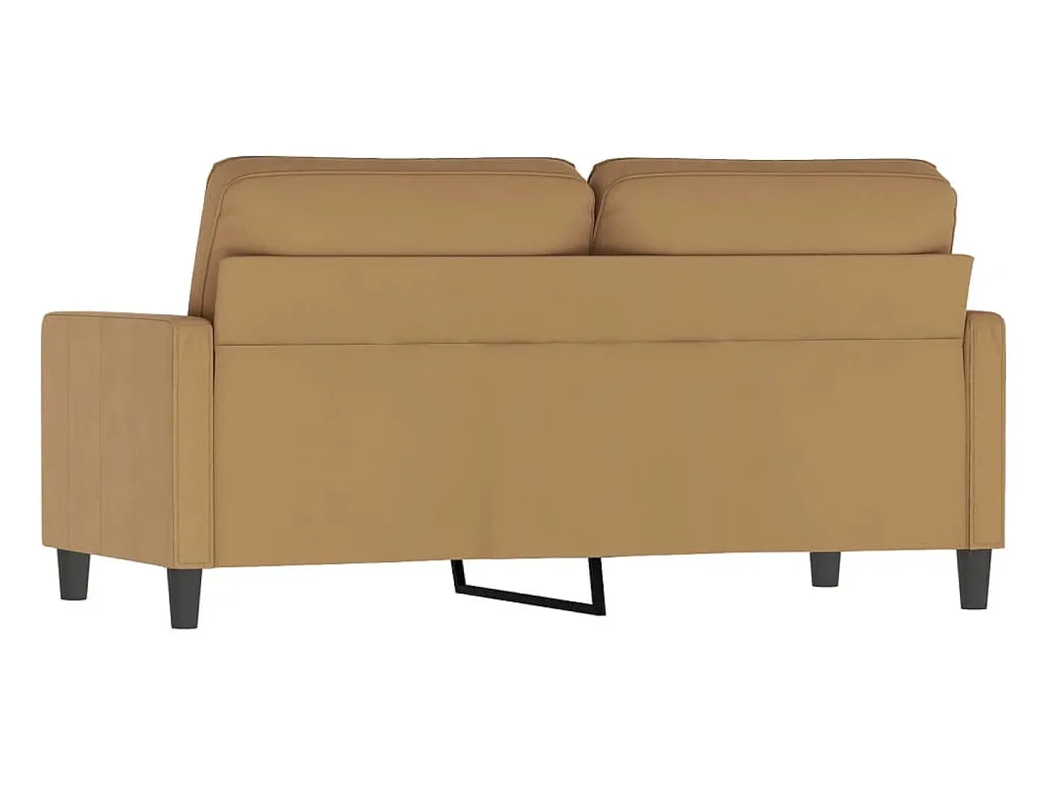 Sofá de 2 lugares veludo 140 cm PT153653 Castanho