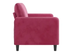 New Sofá de 2 lugares veludo 140 cm tinto PT639592 Vermelho